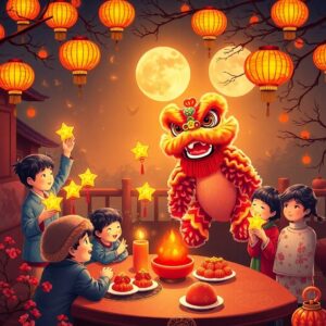 Câu đố trung thu? Đèn ông sao, bánh trung thu, múa lân có ý nghĩa gì?