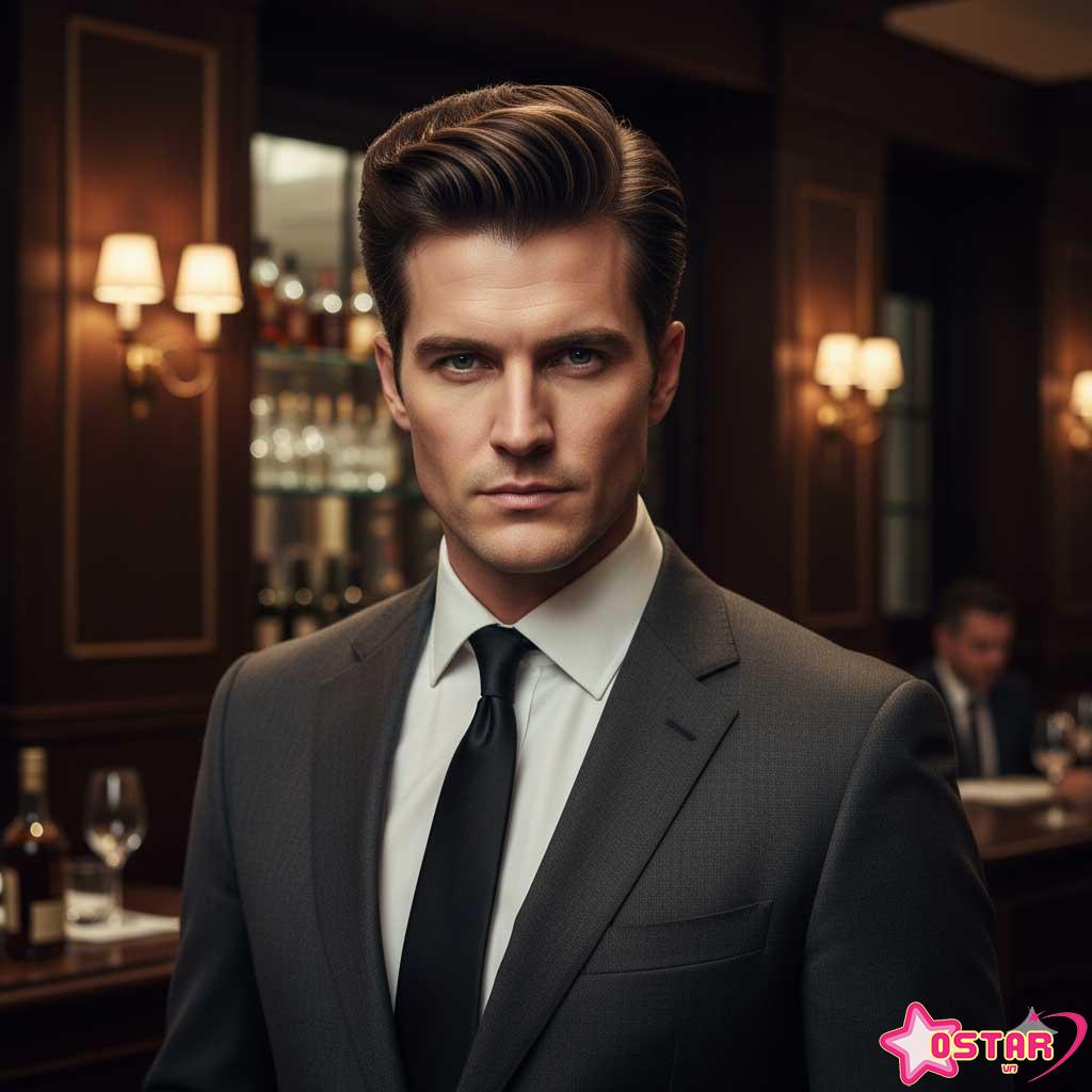 Comb Over Pompadour với độ phồng ấn tượng