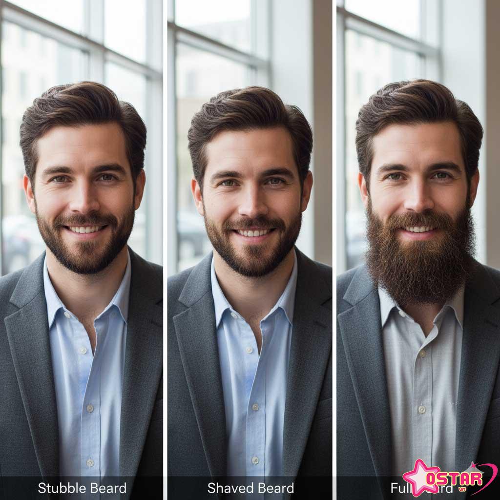 Comb Over kết hợp với các kiểu râu khác nhau