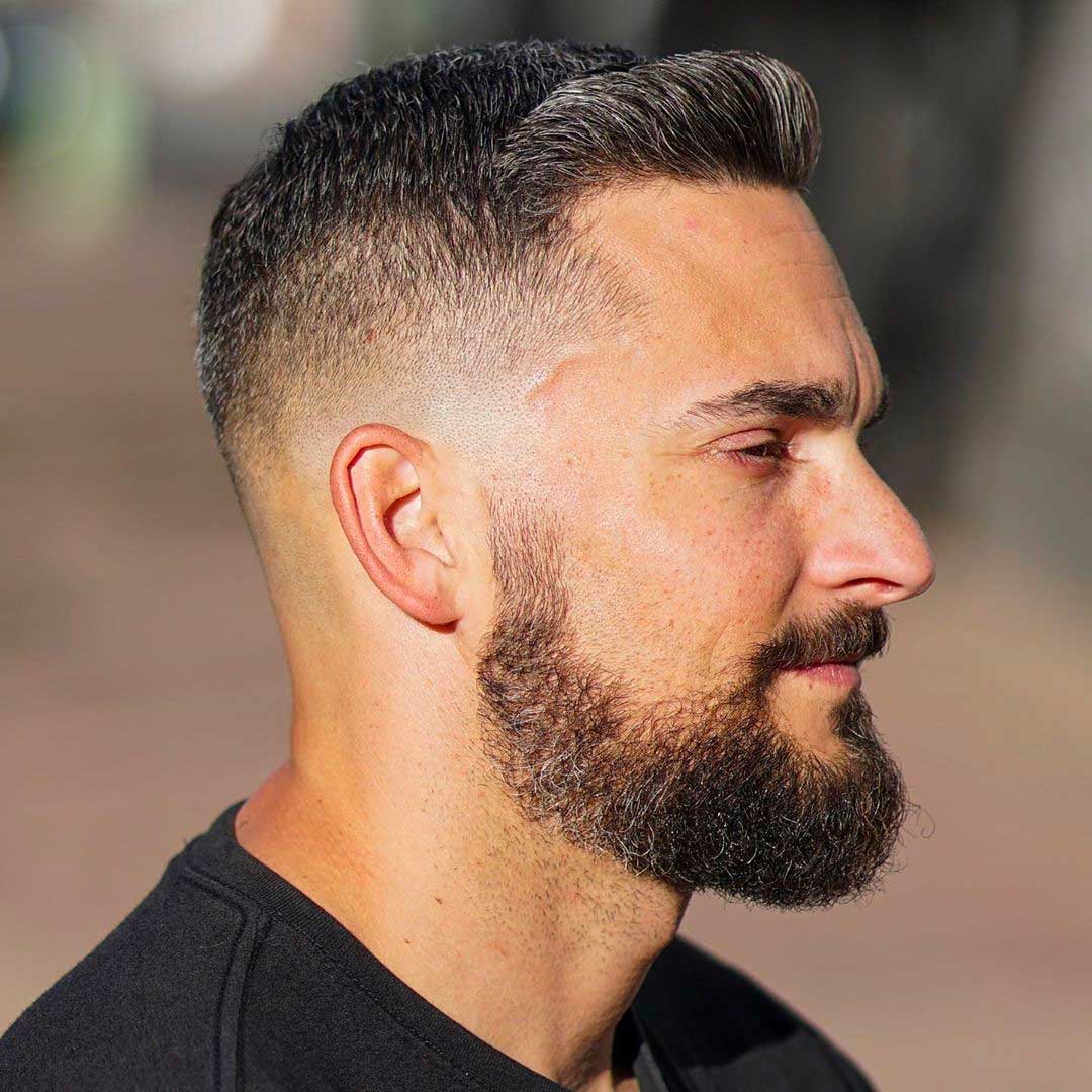 Undercut Crew Cut với đường cắt undercut sắc nét